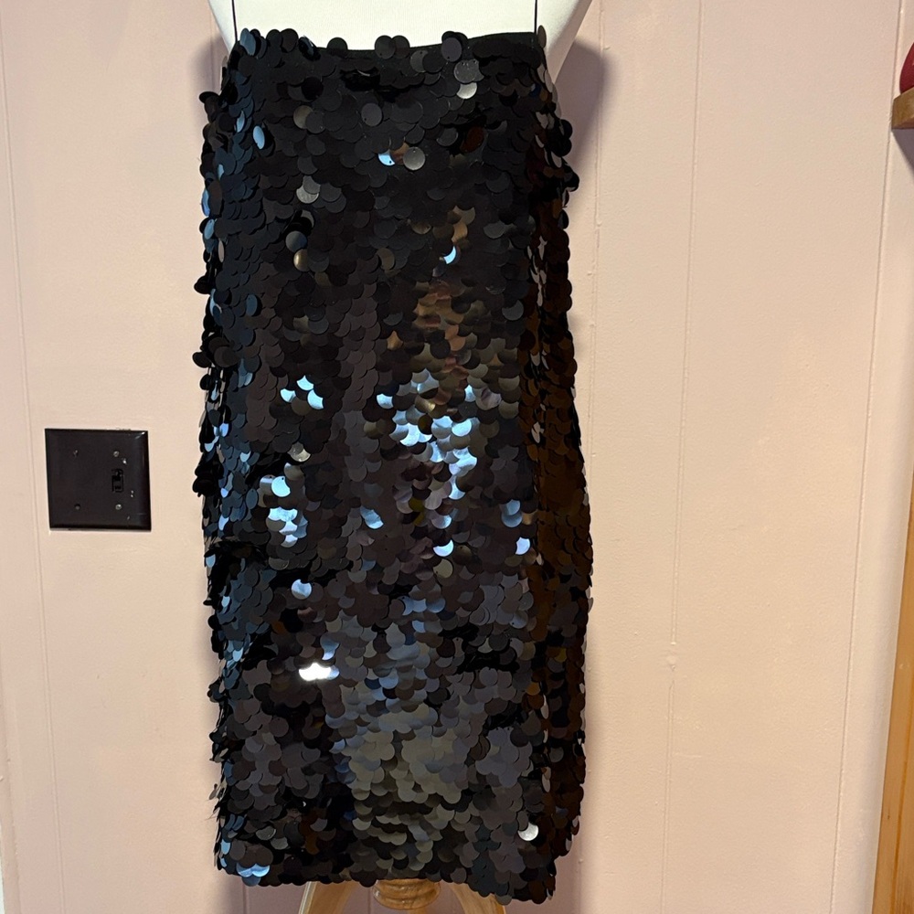 Banana Republic Black Sequin Pencil Dress